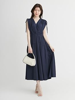 【専用】2024SS セルフォード リボンノースリーブワンピース 白 S CELFORD（セルフォード）の「リボンノースリーブワンピース